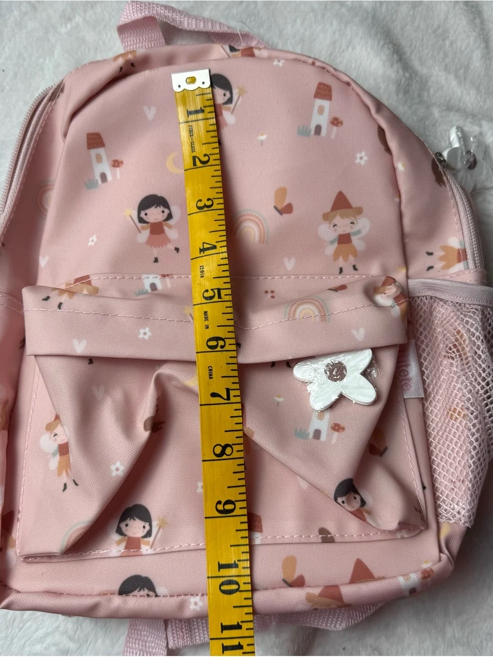 NWOT Pink Fairy Print Kids Preschool Backpack 10 in